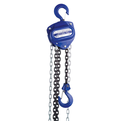 Chain Hoist, 10' Lift, 6000 lbs. (3 tons) Capacity, Load Chain Grade 80 Chain Cam Industrial