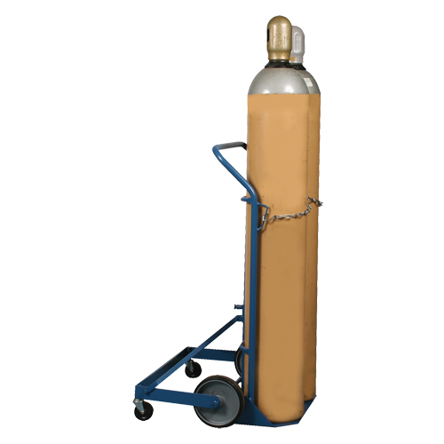 Chariot professionnel CC-2 pour deux bouteilles de gaz, Roues Caoutchouc moul&eacute;, Base de 16-7/8" la x 7-1/4" lo, 500 lb Cam Industrial