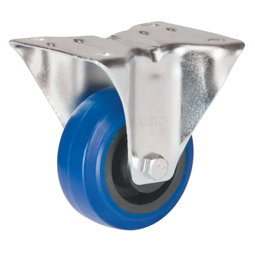 Blue Caster, Rigid, 3" (76 mm), Rubber, 285 lbs. (129 kg.) Cam Industrial