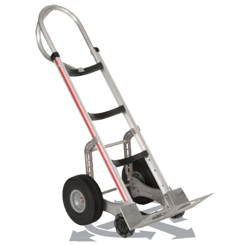 Self-Stabilizing Hand Truck, P-Handle Handle, Aluminum, 55'' Height, 500 lbs. Capacity Cam Industrial