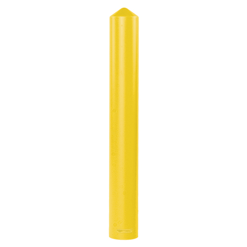 Smooth Bollard Cover, 6" Dia. x 56" L, Yellow Cam Industrial