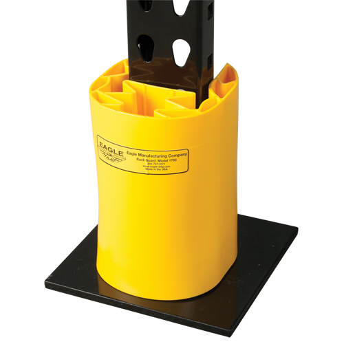 Polyethylene Rack Guard, 5" W x 6" L x 8" H, Yellow Cam Industrial