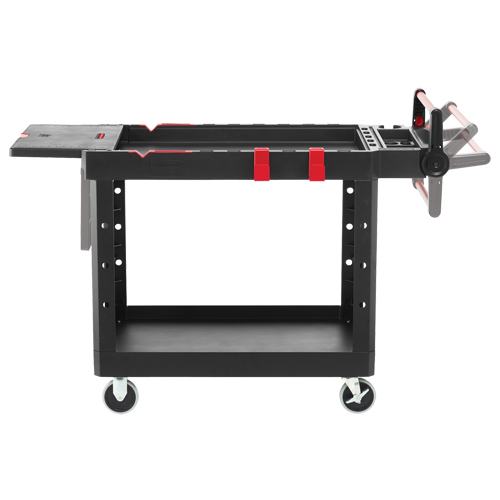 Chariot utilitaire robuste et polyvalent, 2 tiers, 25-1/5" x 36" x 51-1/2", Capacit&eacute; 500 lb Cam Industrial