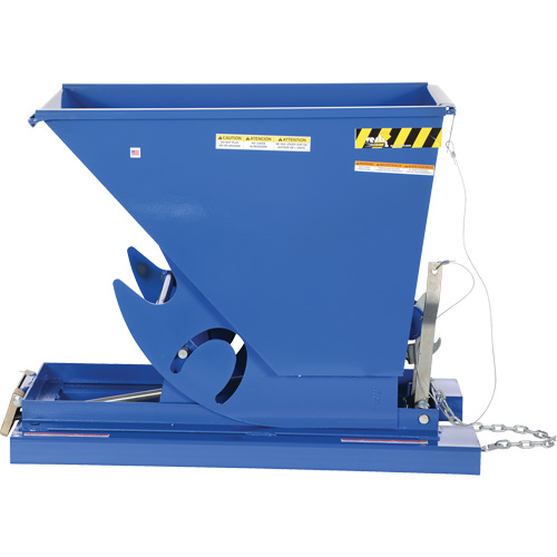 Self-Dumping Hopper, Steel, 1/3 cu.yd., Blue Cam Industrial