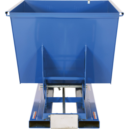Self-Dumping Hopper, Steel, 1-1/2 cu.yd., Blue Cam Industrial