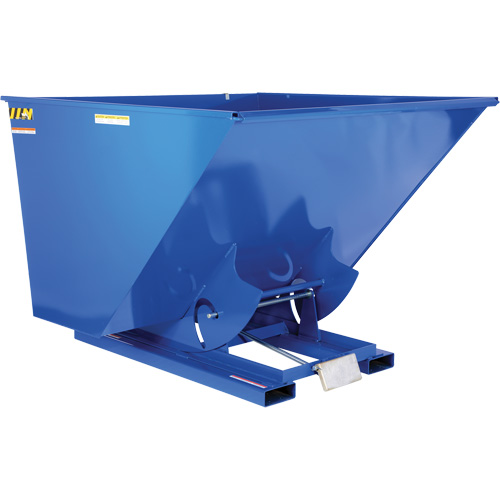 Conteneur autobasculeur, Acier, 2-1/2 vg³, Bleu Cam Industrial