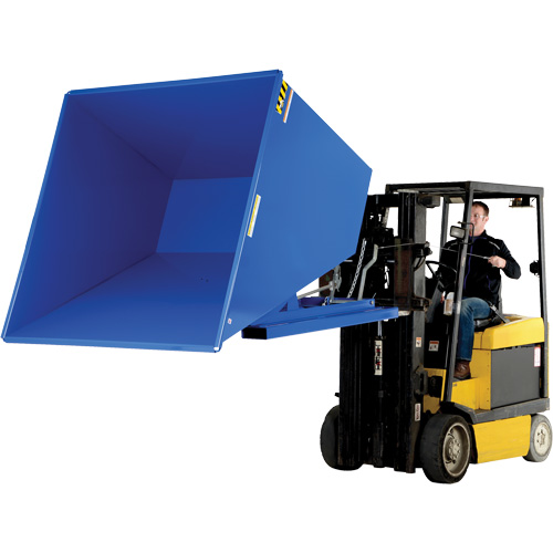 Conteneur autobasculeur, Acier, 2-1/2 vg³, Bleu Cam Industrial