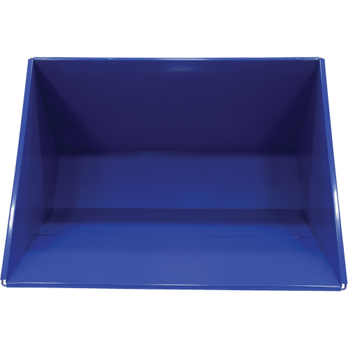 Self-Dumping Hopper, Steel, 3 cu.yd., Blue Cam Industrial