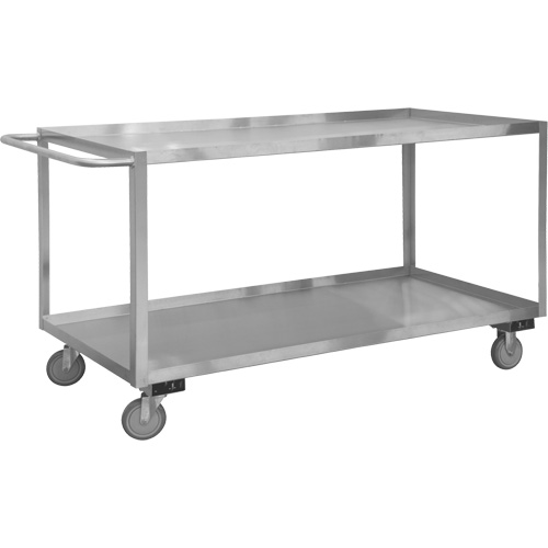 Industrial Grade Shelf Cart, 2 Tiers, 18-1/8" W x 42" H x 35" D, 1200 lbs. Capacity Cam Industrial