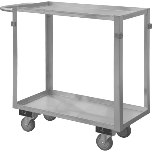 Chariot avec tablettes de calibre industriel, 2 Tiers, 22-1/2" la x 34" h x 42-7/16" p, Capacit&eacute; 600 lb Cam Industrial