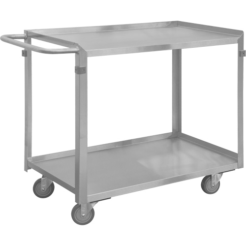 Industrial Grade Shelf Cart, 2 Tiers, 16-3/4" W x 34" H x 36-7/16" D, 600 lbs. Capacity Cam Industrial