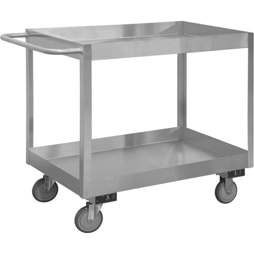 Chariot avec tablettes de calibre industriel, 2 Tiers, 24-1/8" la x 35" h x 42" p, Capacit&eacute; 1200 lb Cam Industrial