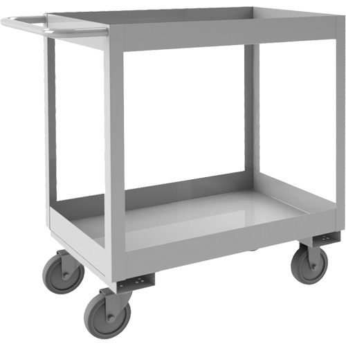 Chariot avec tablettes de calibre industriel, 2 Tiers, 16" la x 34" h x 36-7/16" p, Capacit&eacute; 600 lb Cam Industrial