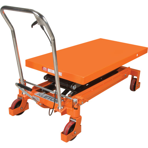 Table &eacute;l&eacute;vatrice &agrave; ciseaux hydraulique, 48" lo x 24" la, Acier, Capacit&eacute; 1540 lb Cam Industrial