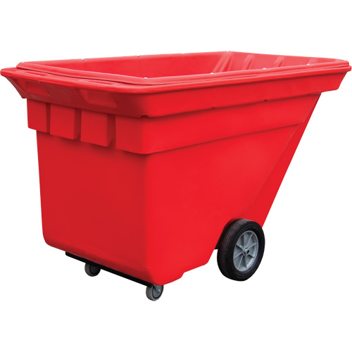 Chariot basculeur Techtruck, Poly&eacute;thyl&egrave;ne, 5/8 vg³, Capacit&eacute; de charge de 1000 lb Cam Industrial