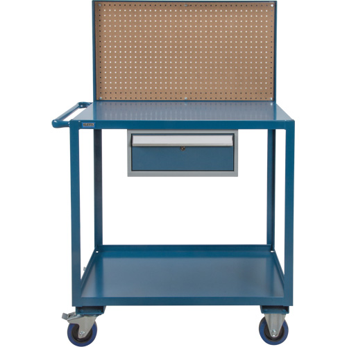 Mobile Service Cart, 2 Tiers, 24" W x 57" H x 40" D, 1200 lbs. Capacity Cam Industrial