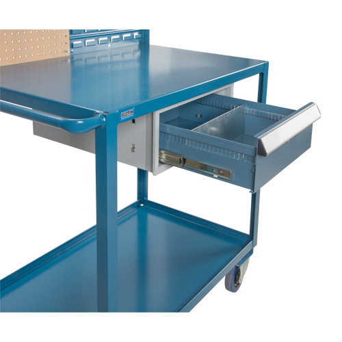Mobile Service Cart, 2 Tiers, 24" W x 57" H x 40" D, 1200 lbs. Capacity Cam Industrial