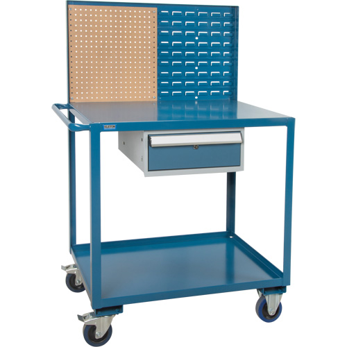 Chariot de service mobile, 2 Tiers, 24" la x 57" h x 40" p, Capacit&eacute; 1200 lb Cam Industrial
