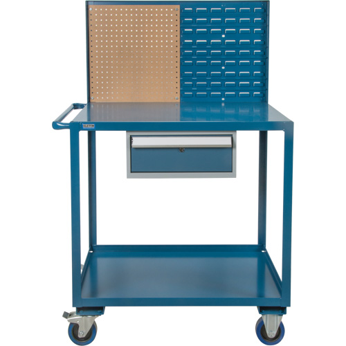 Chariot de service mobile, 2 Tiers, 24" la x 57" h x 40" p, Capacit&eacute; 1200 lb Cam Industrial