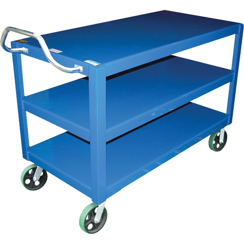 Ergo-Handle Cart, 4000 lbs. Capacity, Steel, 24-1/2" W x 41" H x 54-7/8" D, Lip Down Cam Industrial
