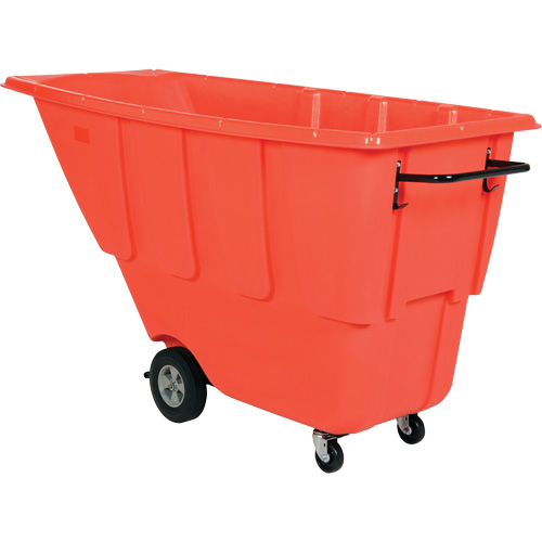 Chariot basculeur, Poly&eacute;thyl&egrave;ne, 0,5 vg³, Capacit&eacute; de charge de 450 lb Cam Industrial