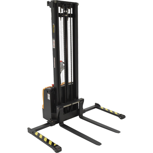 Double Mast Stacker, Electric Operated, 2200 lbs. Capacity, 150" Max Lift Cam Industrial