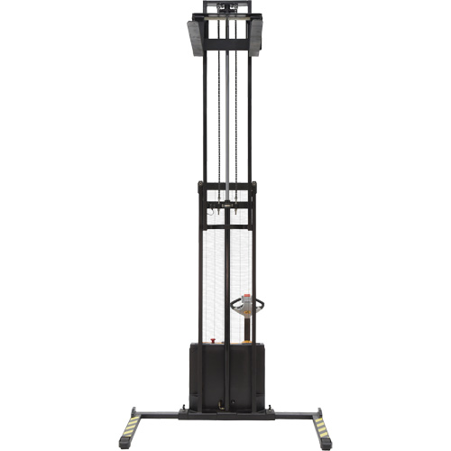 Double Mast Stacker, Electric Operated, 2200 lbs. Capacity, 150" Max Lift Cam Industrial