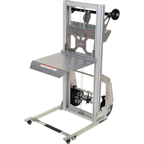 Portable Aluminum Load Lifter, Foot Pump Operated, 200 lbs. Capacity, 61" Max Lift Cam Industrial