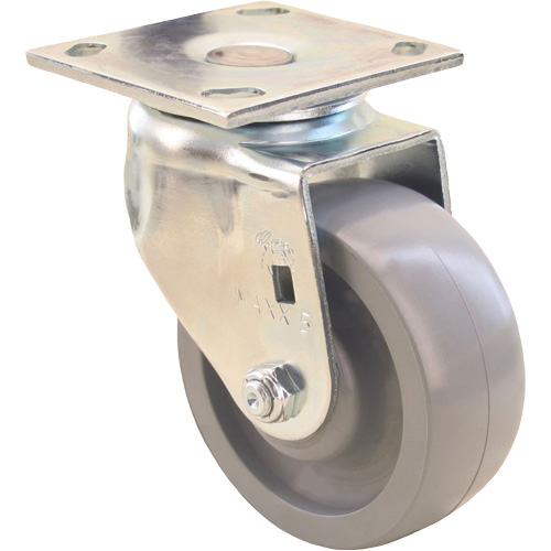 Max9 Caster, Swivel, 5" (127 mm), Envirothane Grey-WOW, 1000 lbs. (453.6 kg.) Cam Industrial