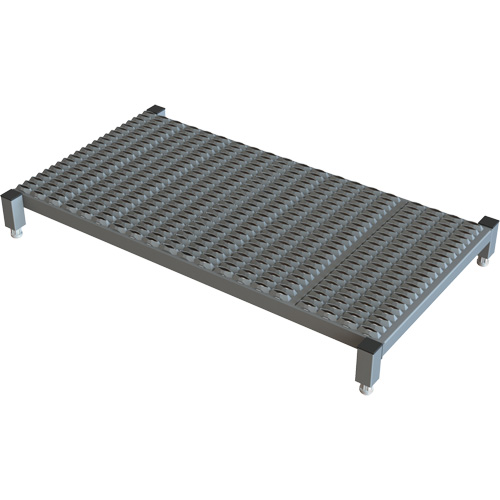 Adjustable Height One-Step Work Platform, 24" W x 48" D, 800 lbs. Capacity, All-Welded Cam Industrial