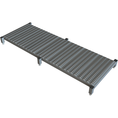 Adjustable Height One-Step Work Platform, 24" W x 71" D, 800 lbs. Capacity, All-Welded Cam Industrial