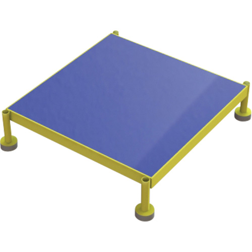 Adjustable Height One-Step Work Platform, 24" W x 24" D, 800 lbs. Capacity, All-Welded Cam Industrial
