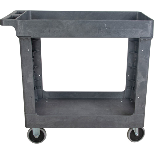 Chariot utilitaire pour l'entretien, 2 tiers, 16-1/2" x 32-1/2" x 34-1/2", Capacit&eacute; 550 lb Cam Industrial