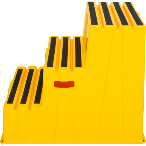 Industrial Step Stool, 3 Steps, 34-13/16" x 22-7/16" x 28-1/2" High Cam Industrial
