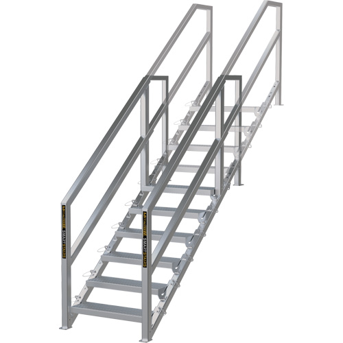 SmartStairs 6-10 Steps Modular Construction Stair System, 75" H Cam Industrial