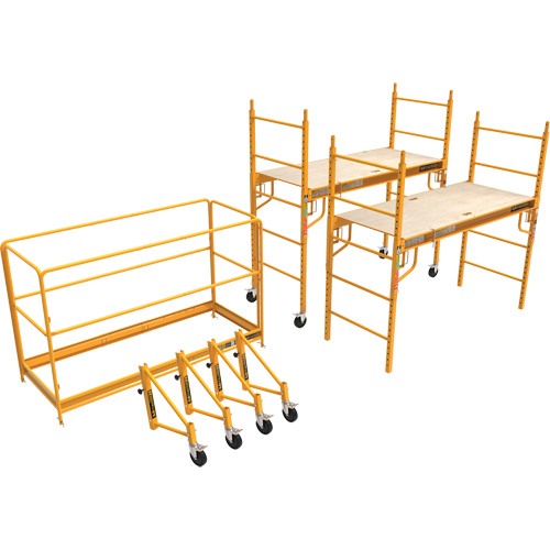 Complete 12' Drywall Baker Scaffold Tower Set, 58-1/2" D x 183" H Cam Industrial