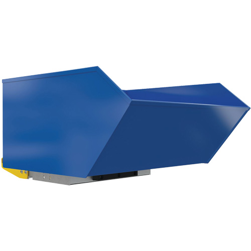 Light-Duty H-Style Bump & Dump Hopper, Steel, 1 cu.yd., Blue Cam Industrial