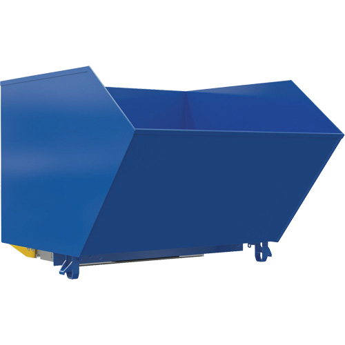Heavy-Duty H-Style Bump & Dump Hopper, Steel, 1-1/2 cu.yd., Blue Cam Industrial