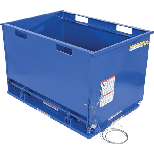 Drop Bottom Hopper, Steel, 1 cu.yd., Blue Cam Industrial