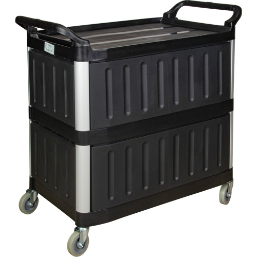 Utility Cart, 3 Tiers, 19-3/4" x 37-1/2" x 40-1/4", 250 lbs. Capacity Cam Industrial