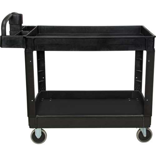 Utility Cart, 2 Tiers, 25-5/8" x 33-1/2" x 43-3/4", 550 lbs. Capacity Cam Industrial