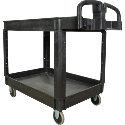Utility Cart, 2 Tiers, 25-5/8" x 33-1/2" x 43-3/4", 550 lbs. Capacity Cam Industrial