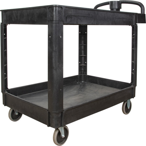 Utility Cart, 2 Tiers, 25-5/8" x 33-1/2" x 43-3/4", 550 lbs. Capacity Cam Industrial