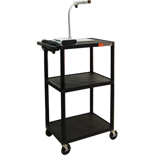 Electric Utility Cart, 3 Tiers, 24" x 42" x 18", 300 lbs. Capacity Cam Industrial