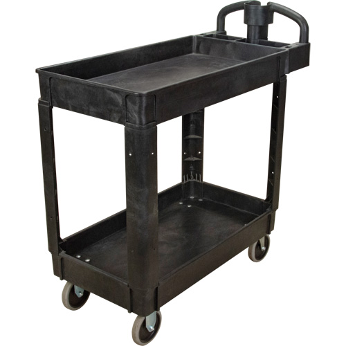 Utility Cart, 2 Tiers, 17-1/8" x 33-1/2" x 37-5/8", 550 lbs. Capacity Cam Industrial