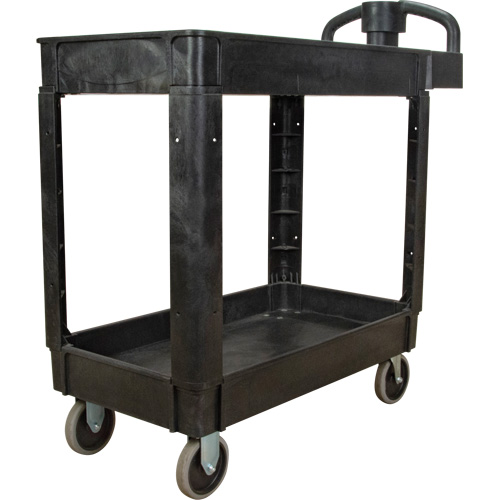 Utility Cart, 2 Tiers, 17-1/8" x 33-1/2" x 37-5/8", 550 lbs. Capacity Cam Industrial