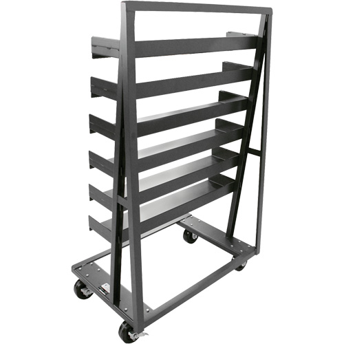 Chariot &agrave; cadre en A robuste &agrave; un c&ocirc;t&eacute; avec 6 plateaux, 38" x 25" x 63", Capacit&eacute; 2500 lb Cam Industrial