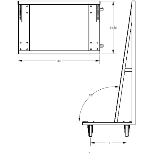 Chariot &agrave; cadre en A robuste &agrave; un c&ocirc;t&eacute; avec 6 plateaux, 38" x 25" x 63", Capacit&eacute; 2500 lb Cam Industrial