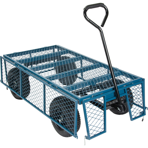 Wagon with Drop Sides, 24" W x 48" L, 800 lbs. Capacity Cam Industrial