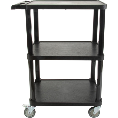 Chariot utilitaire avec tablette plate, 3 tiers, 18-1/8" x 37-3/8" x 27-3/4", Capacit&eacute; 330 lb Cam Industrial